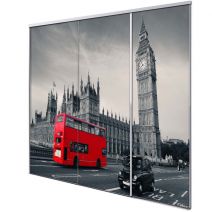Porte int&eacute;rieur coulissante 3 vantaux Big ben