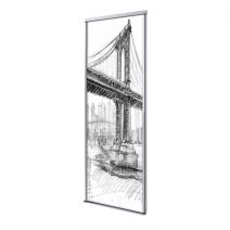 Porte coulissante 1 vantail Brooklyn bridge