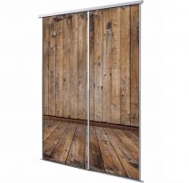 Porte coulissante 2 vantaux Woodie