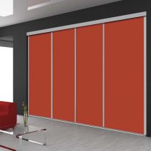 Porte de placard coulissante 4 vantaux nuances orange