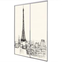 Porte int&eacute;rieur coulissante 2 vantaux paris