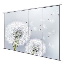 Porte int&eacute;rieur coulissante 4 vantaux fleur