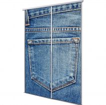 Porte int&eacute;rieur coulissante 2 vantaux jean