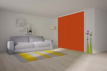 Porte de placard coulissante 2 vantaux nuances orange