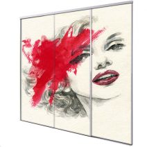 Porte int&eacute;rieur coulissante 3 vantaux marylin