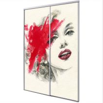 Porte int&eacute;rieur coulissante 2 vantaux marylin