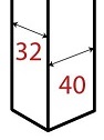 32 x 40 mm
