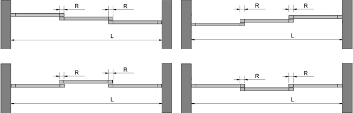 ouverture porte coulissante en 3 vantaux sur 2 ou 3 rails